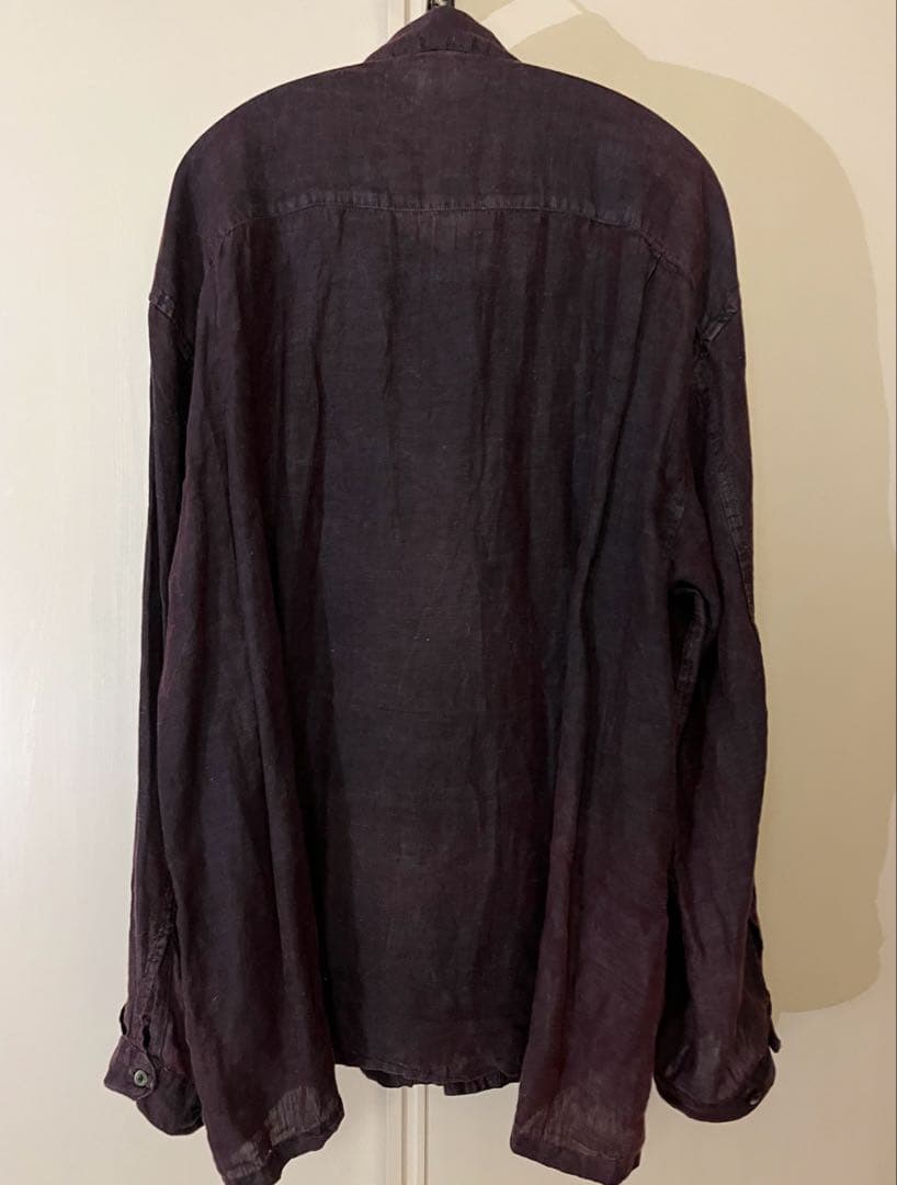 リネン ピグメントバイオ オープンカラーシャツ