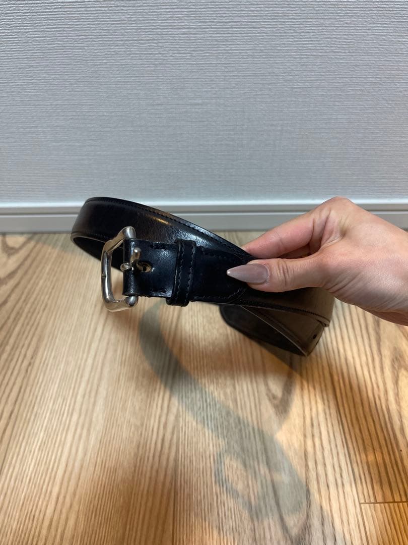 ホワイトハウスコックス　レザーベルト　B8665 ブライドルレザー　ブラック
