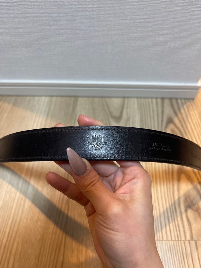 ホワイトハウスコックス　レザーベルト　B8665 ブライドルレザー　ブラック