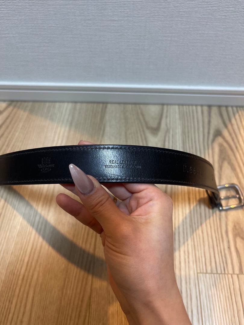 ホワイトハウスコックス　レザーベルト　B8665 ブライドルレザー　ブラック