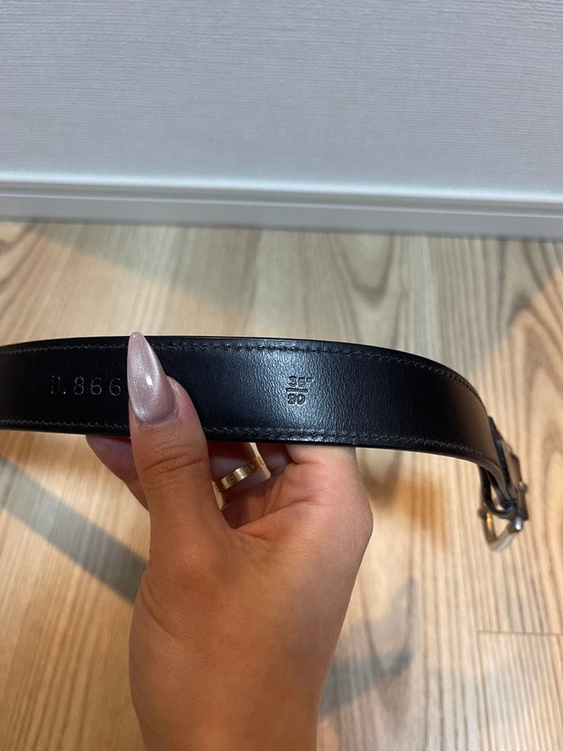 ホワイトハウスコックス　レザーベルト　B8665 ブライドルレザー　ブラック