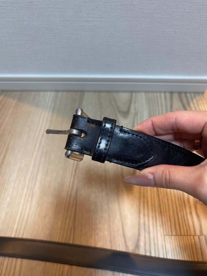 ホワイトハウスコックス　レザーベルト　B8665 ブライドルレザー　ブラック