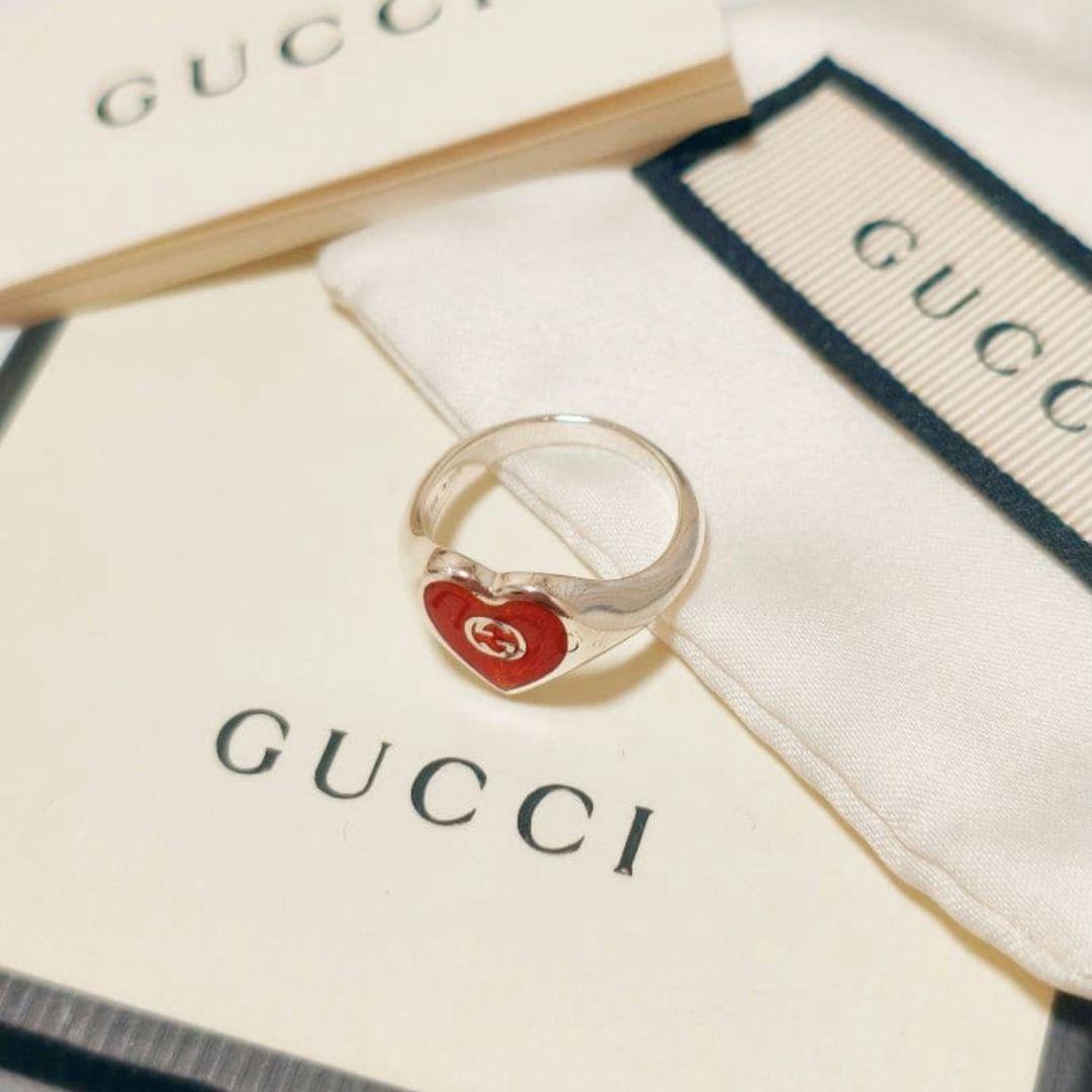 【未使用✨】GUCCI リング ハート インターロッキング 8号