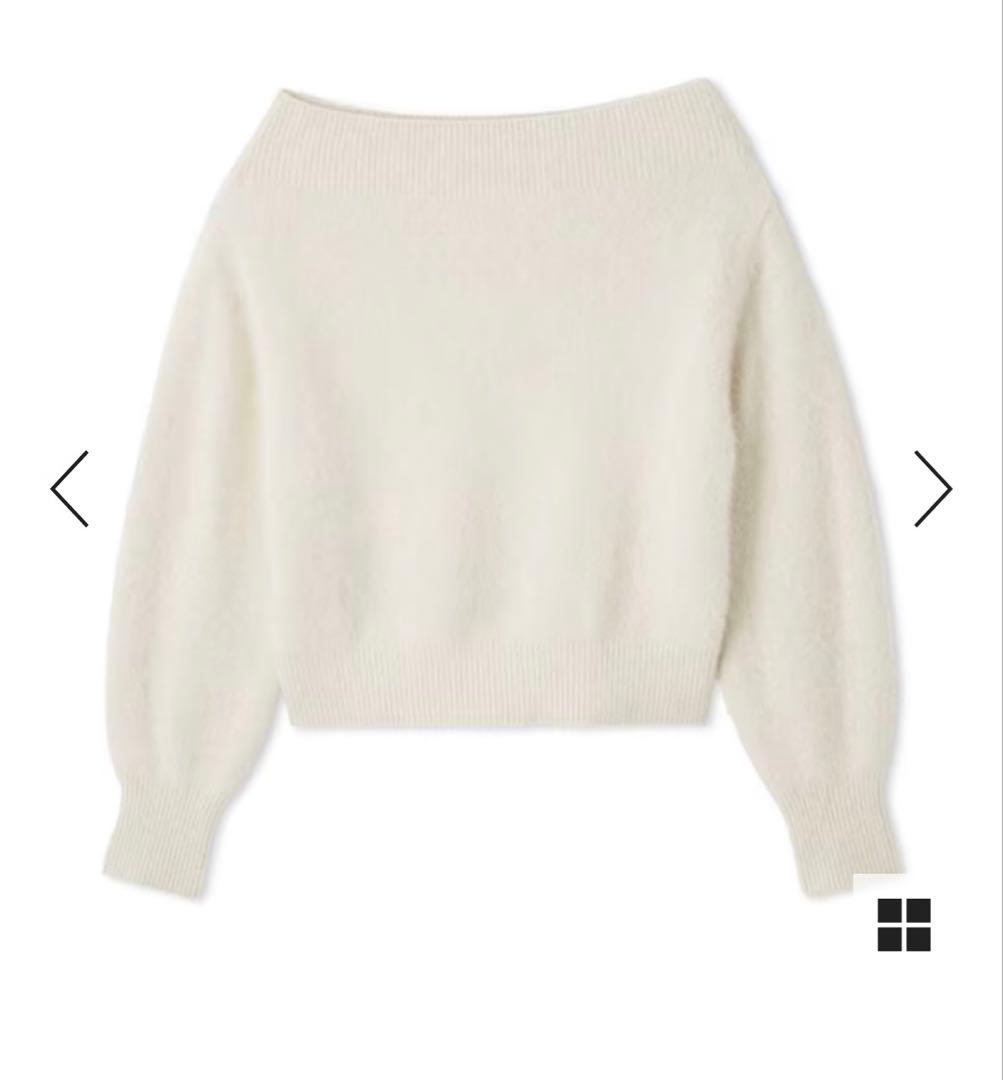 スナイデル snidel フォックスアルパカオフショルプルオーバー アイボリー