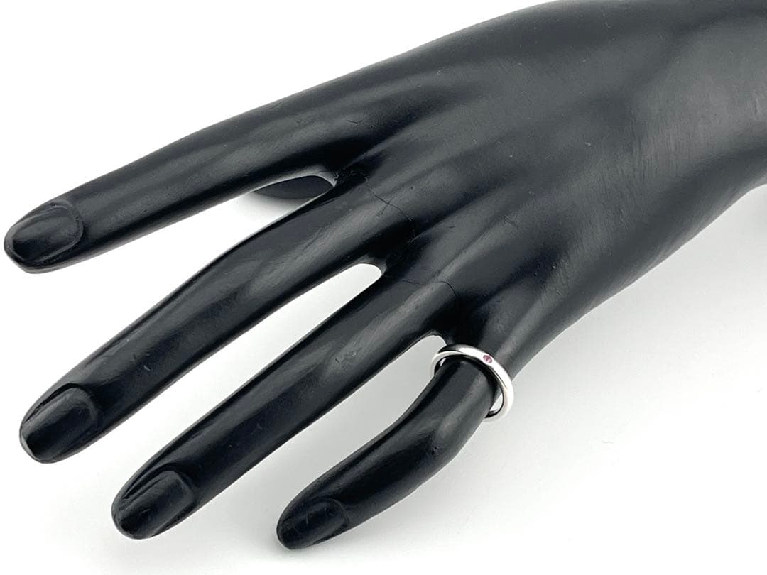 h968 ティファニー　スタッキングバンド　ピンクサファイア　リング　約5号