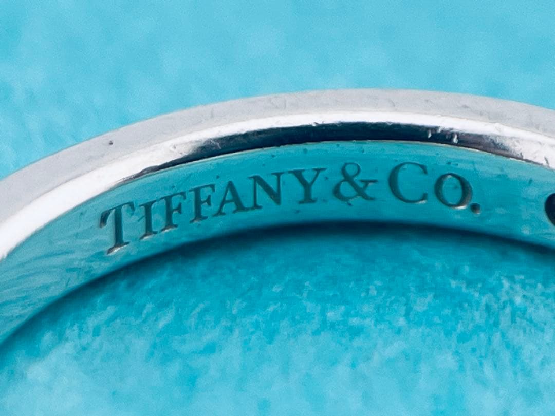 h968 ティファニー　スタッキングバンド　ピンクサファイア　リング　約5号