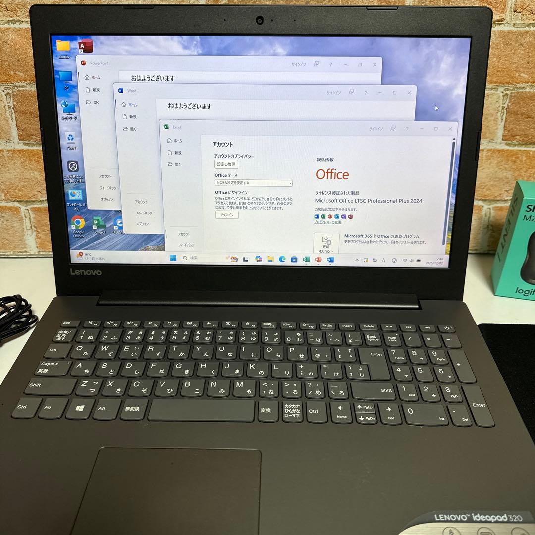美品LENOVOノート PC サクサク起動SSD Windows11 オフィス付