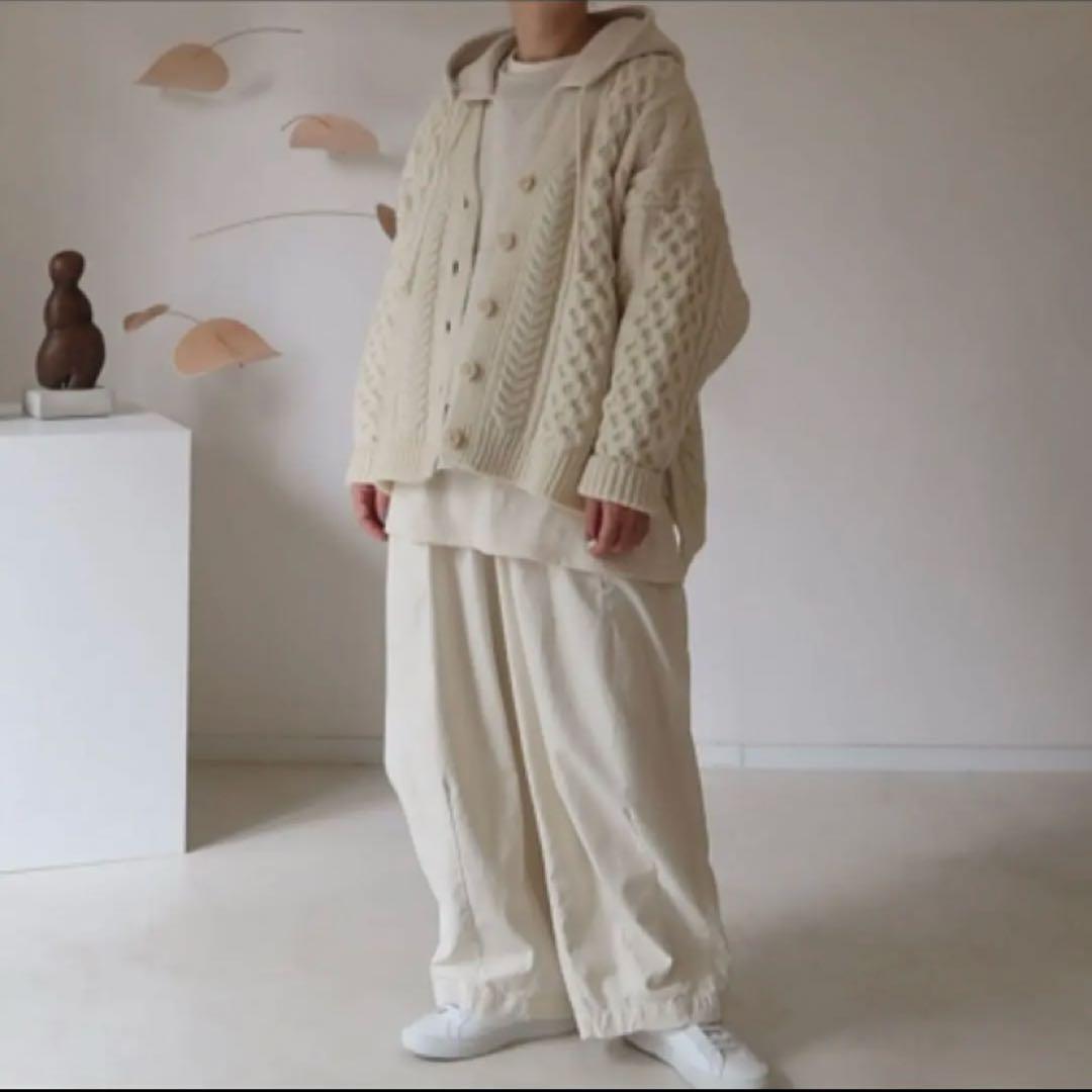 argue ニット　WOOL CABLE WIDE KNIT CARDIGAN