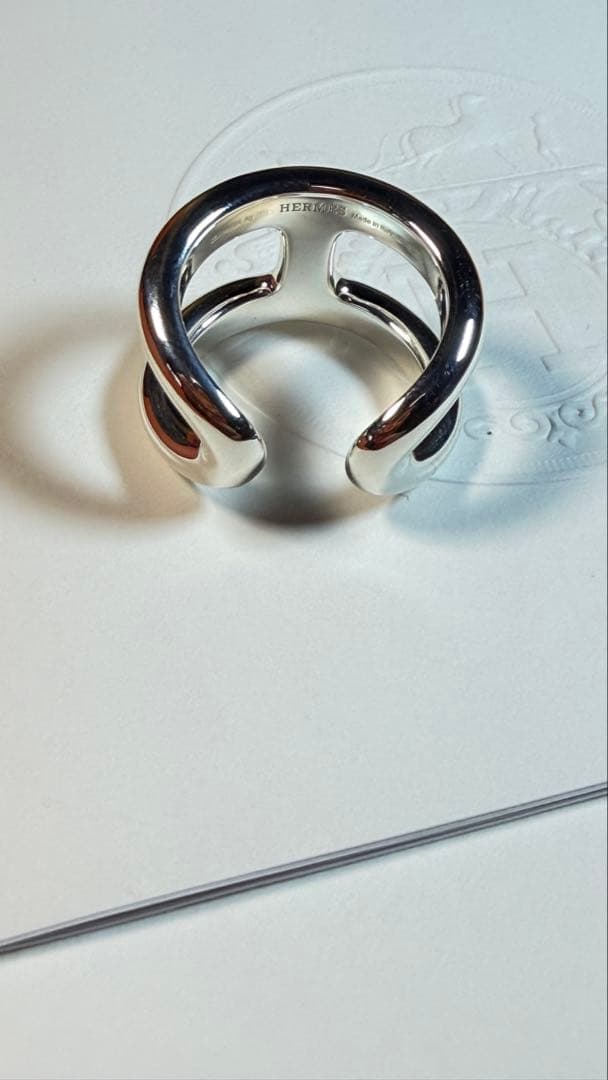 新品　エルメス　オスモズ　シルバー　指輪　60