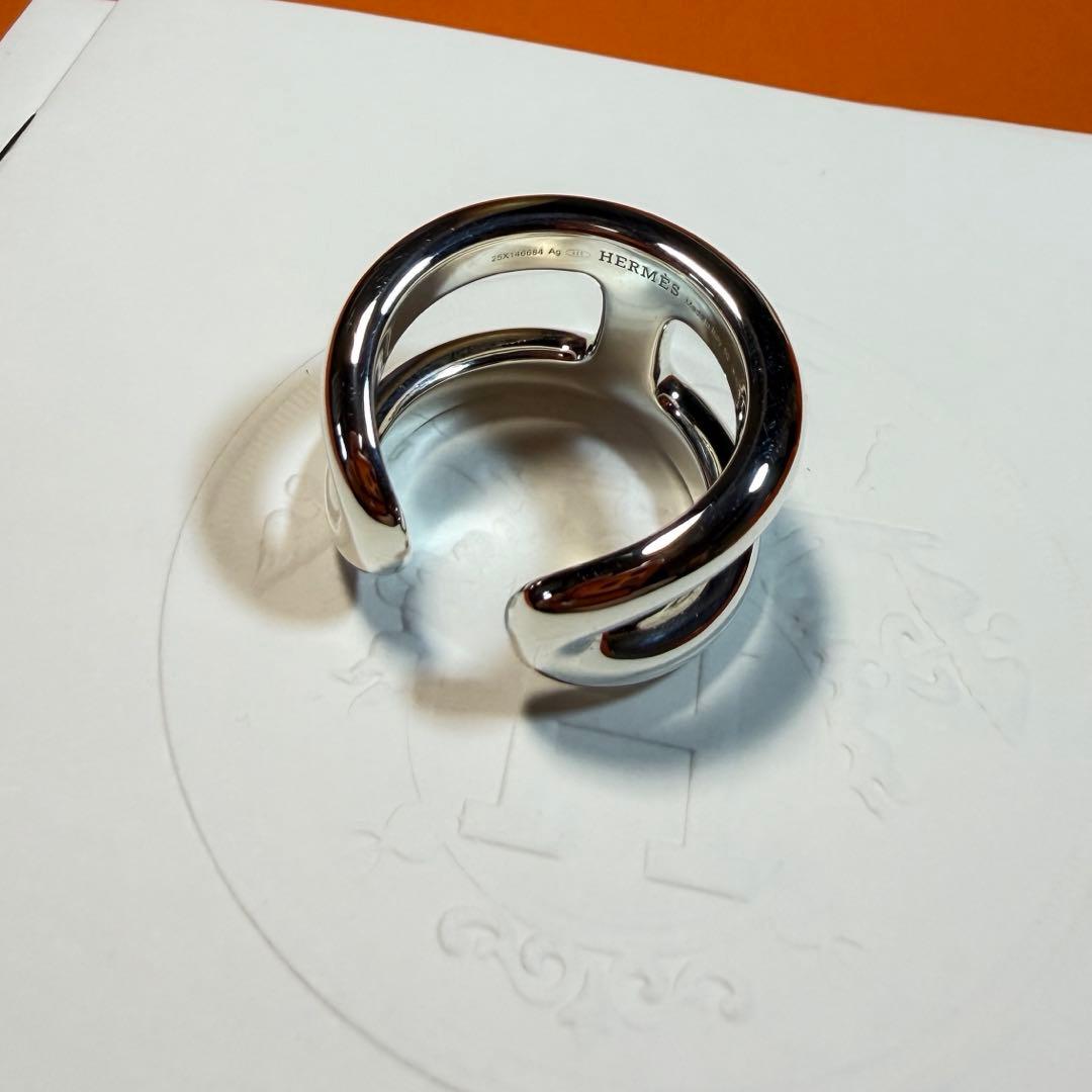 新品　エルメス　オスモズ　シルバー　指輪　60