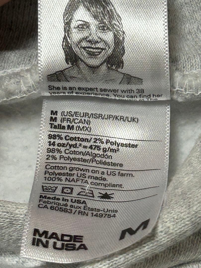 LOSANGELES APPAREL パーカー M グレー