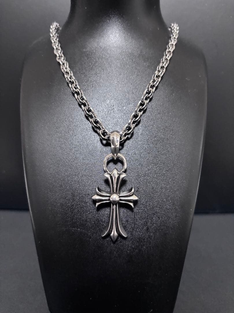 ネックレス ペーパーチェーン タイニー クロス シルバー925 刻印