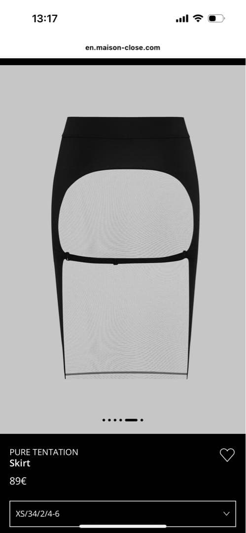 maison closeメッシュスカート XS/34/2/4/6