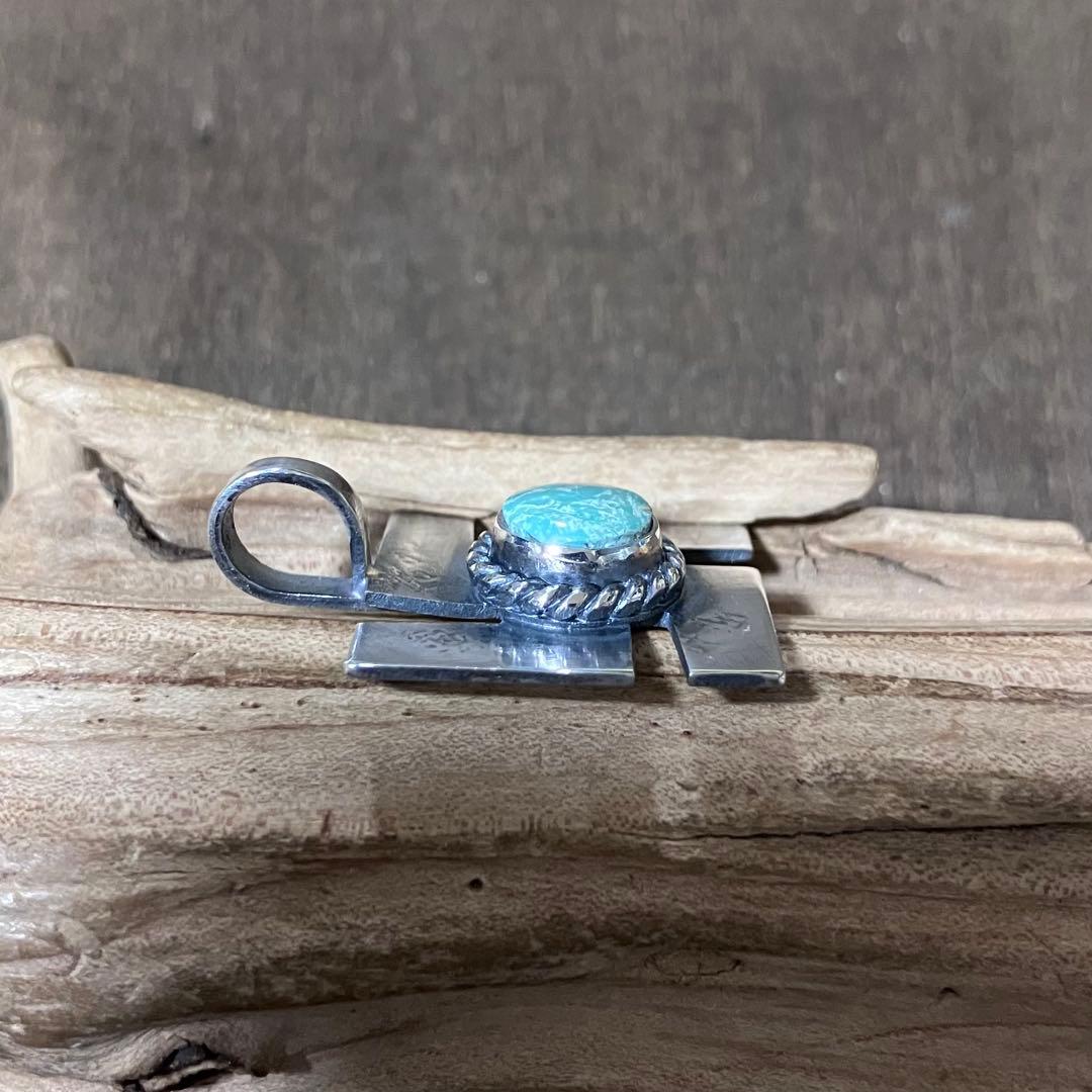 ロイストン　ターコイズ　スワティカ　シルバー　ネックレス#インディアンジュエリー