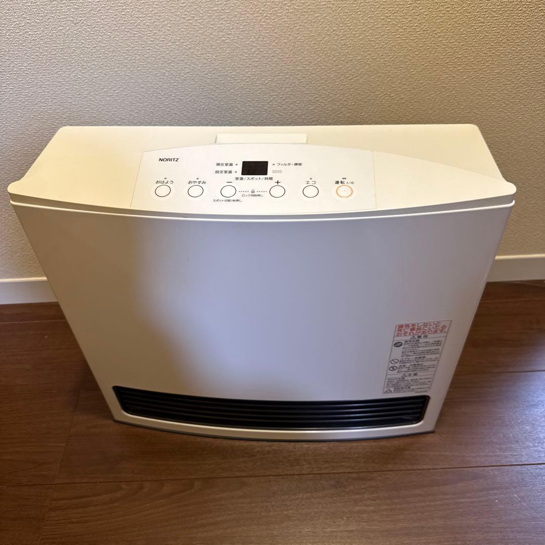 ノーリツ　ガスファンヒーター GFH-4004S-W5 5mガスホース付き