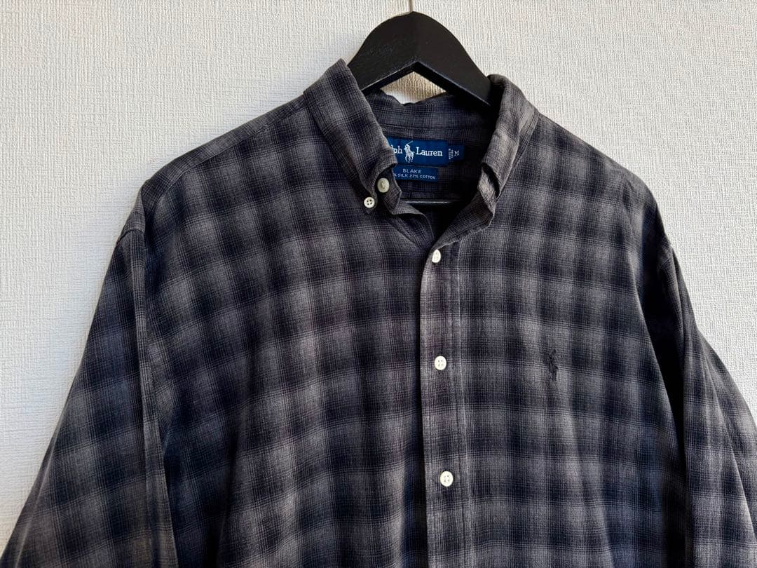 超スペシャル 90s ラルフローレン BLAKE オンブレチェック シャツ M