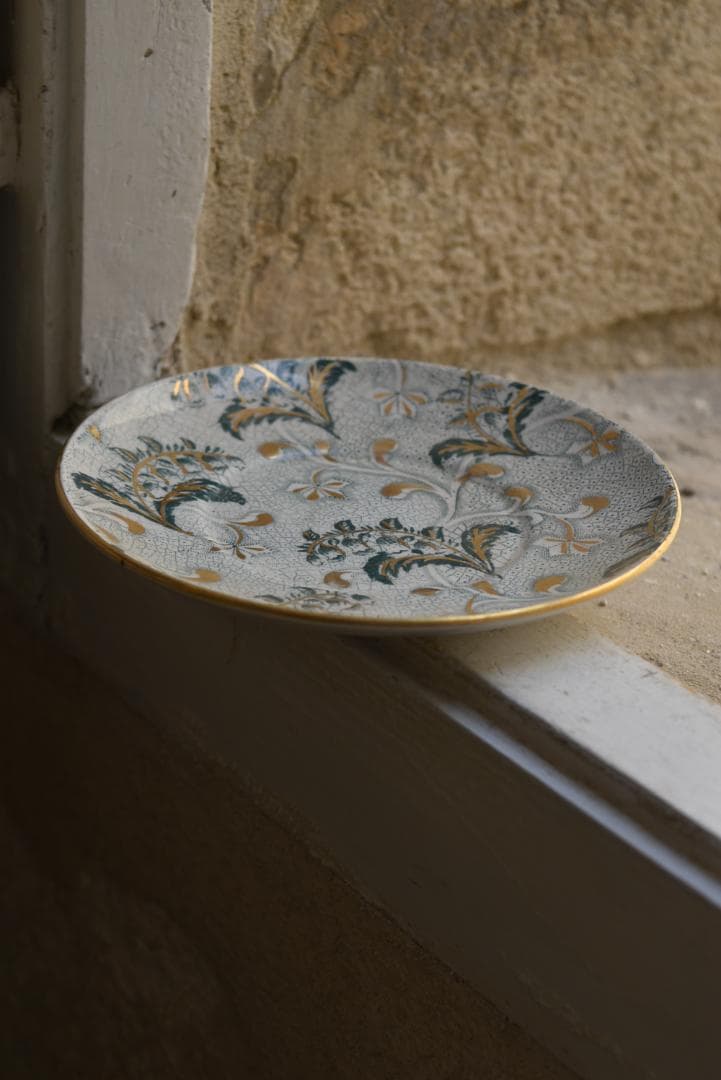 美品クレイユモントロー　ミュゲ　すずらん皿　プレート　フランスアンティーク