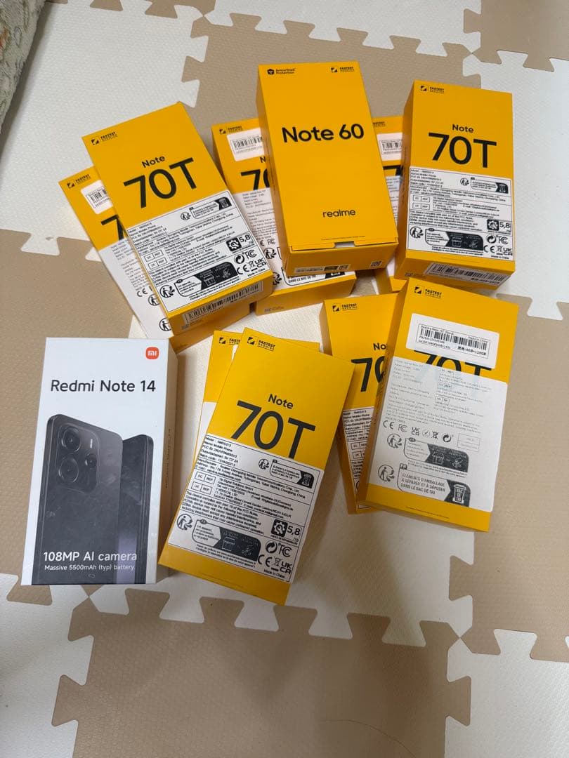 realme Note 70T,note60,remid note14 11台