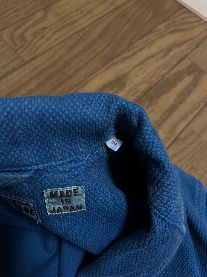blue blue 刺し子 アトリエコート ジャケット インディゴ 美品