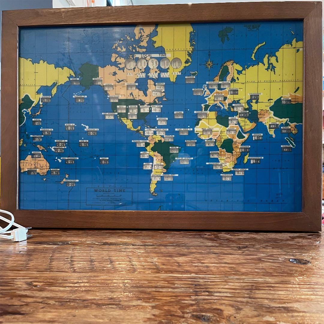 vintage Howard Miller World time clock時計