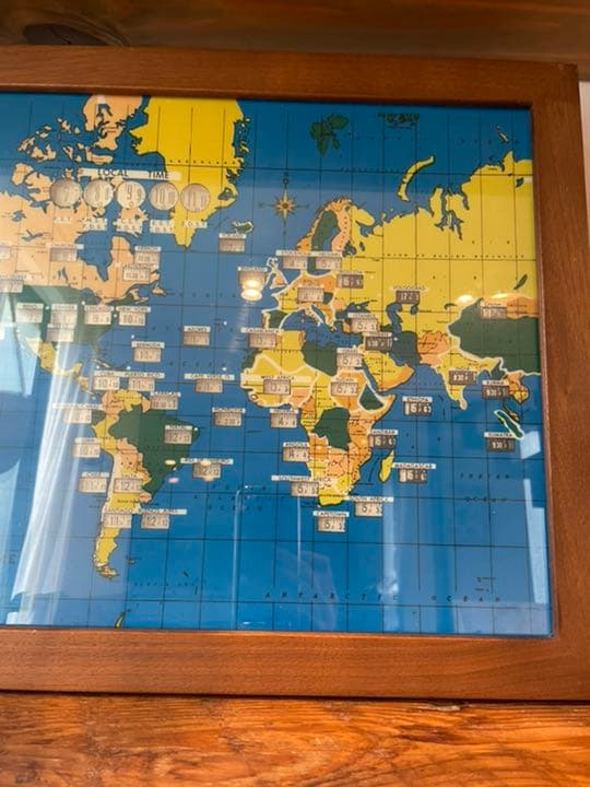 vintage Howard Miller World time clock時計