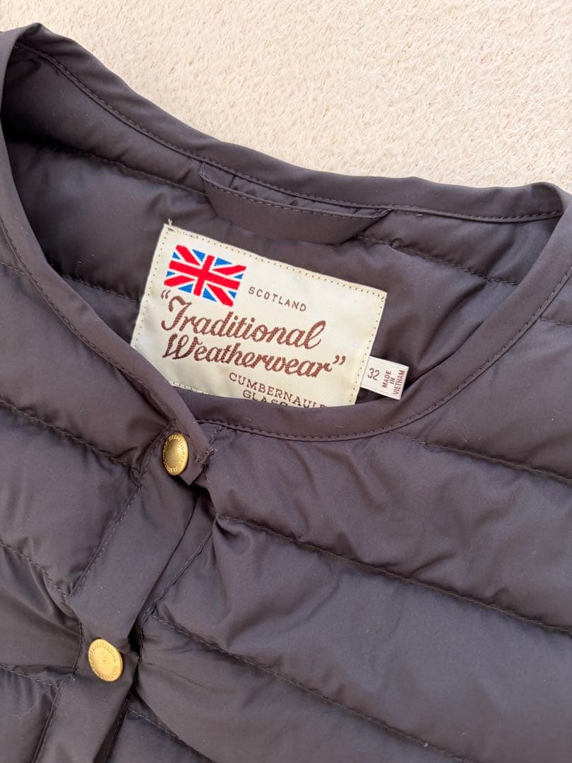 トラディッショナルウェザーウェア　ダウン　ブラック　別注　低身長