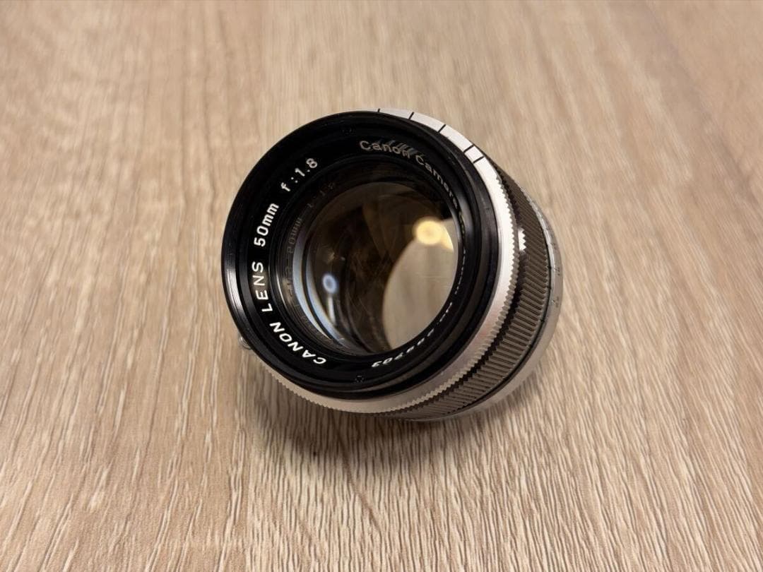 クリア Canon 50mm f1.8 L39 後期型 くもりなし フィルター付