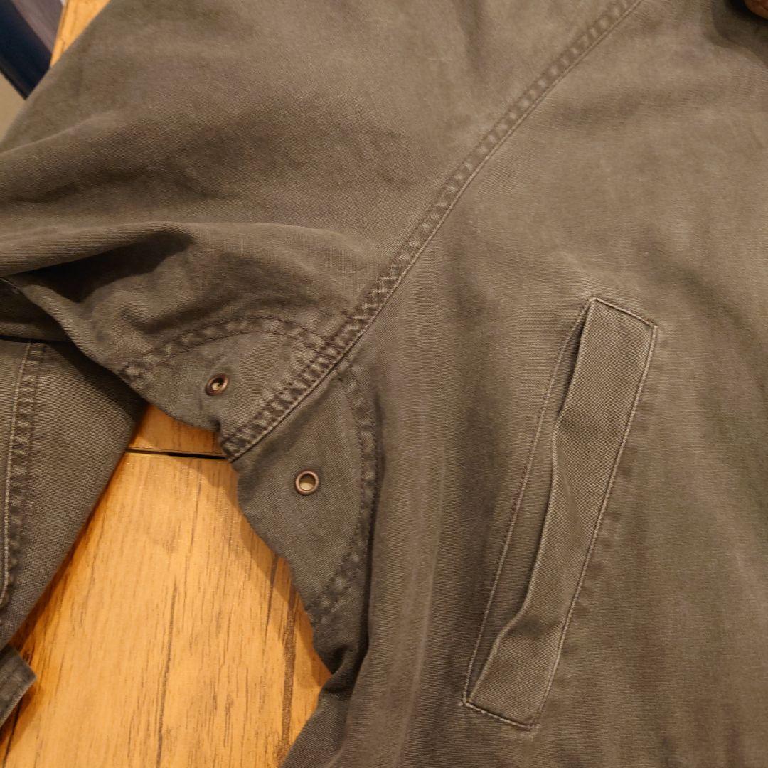 90’s BANANA REPUBLIC レザーパイピングスタンドカラーコート