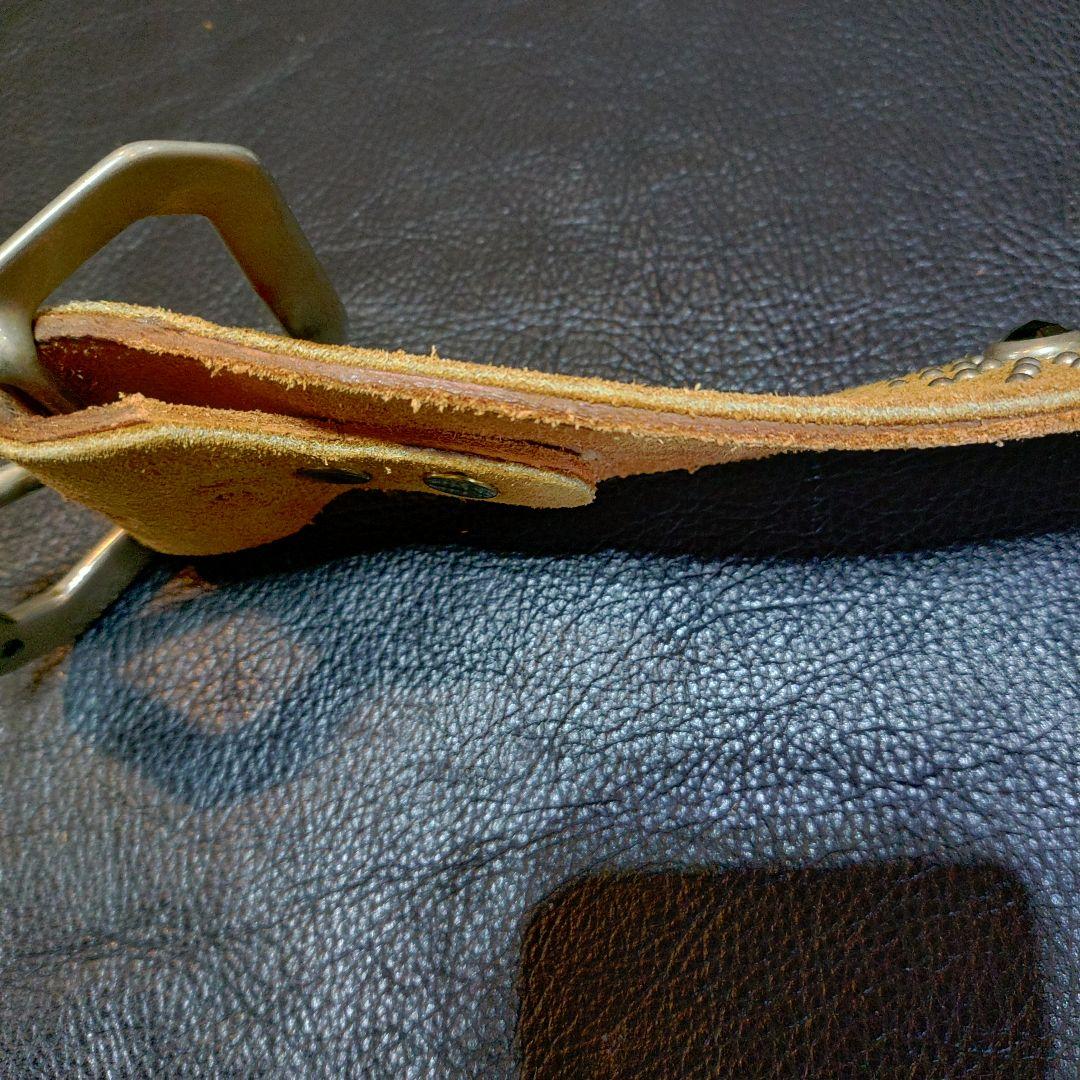 アメリカ製　ブラウンスエードスタッズベルト　36