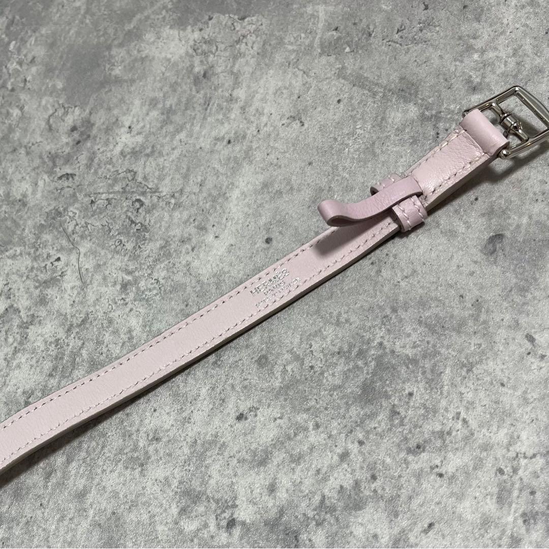 未使用級✨ 希少 HERMES エルメス レザー ベルト ピンク