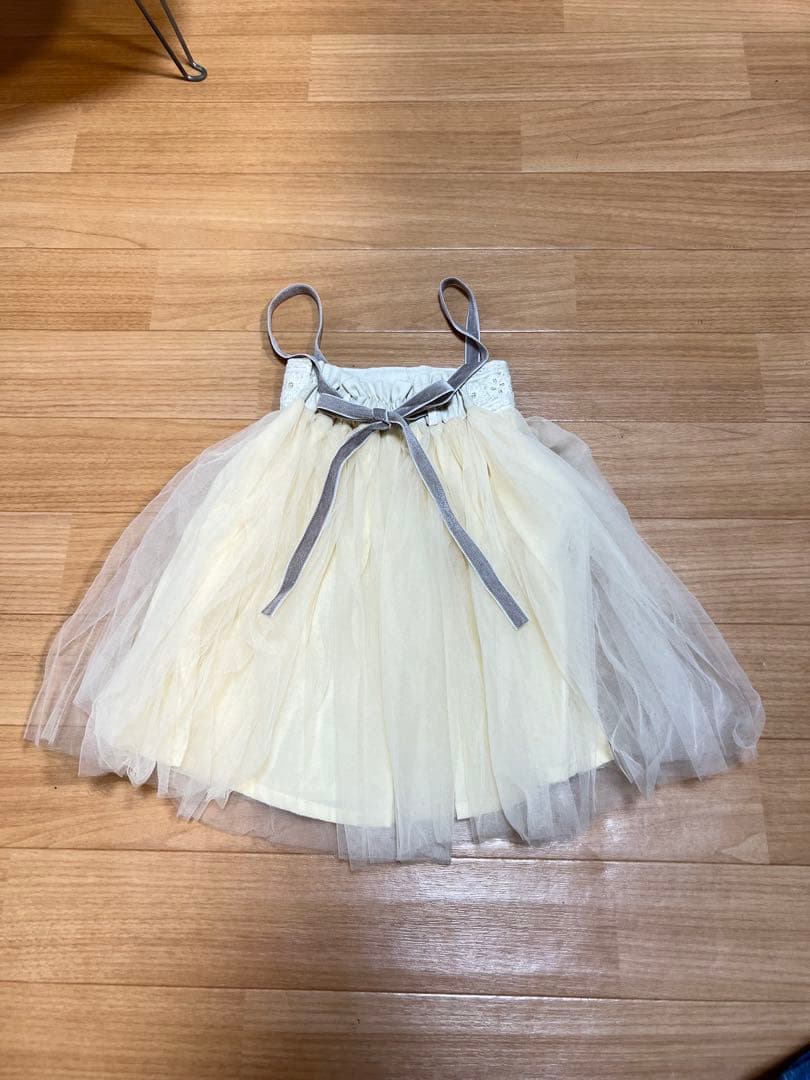 moco moco powan刺繍×チュールのドレス　もこもこぽわん