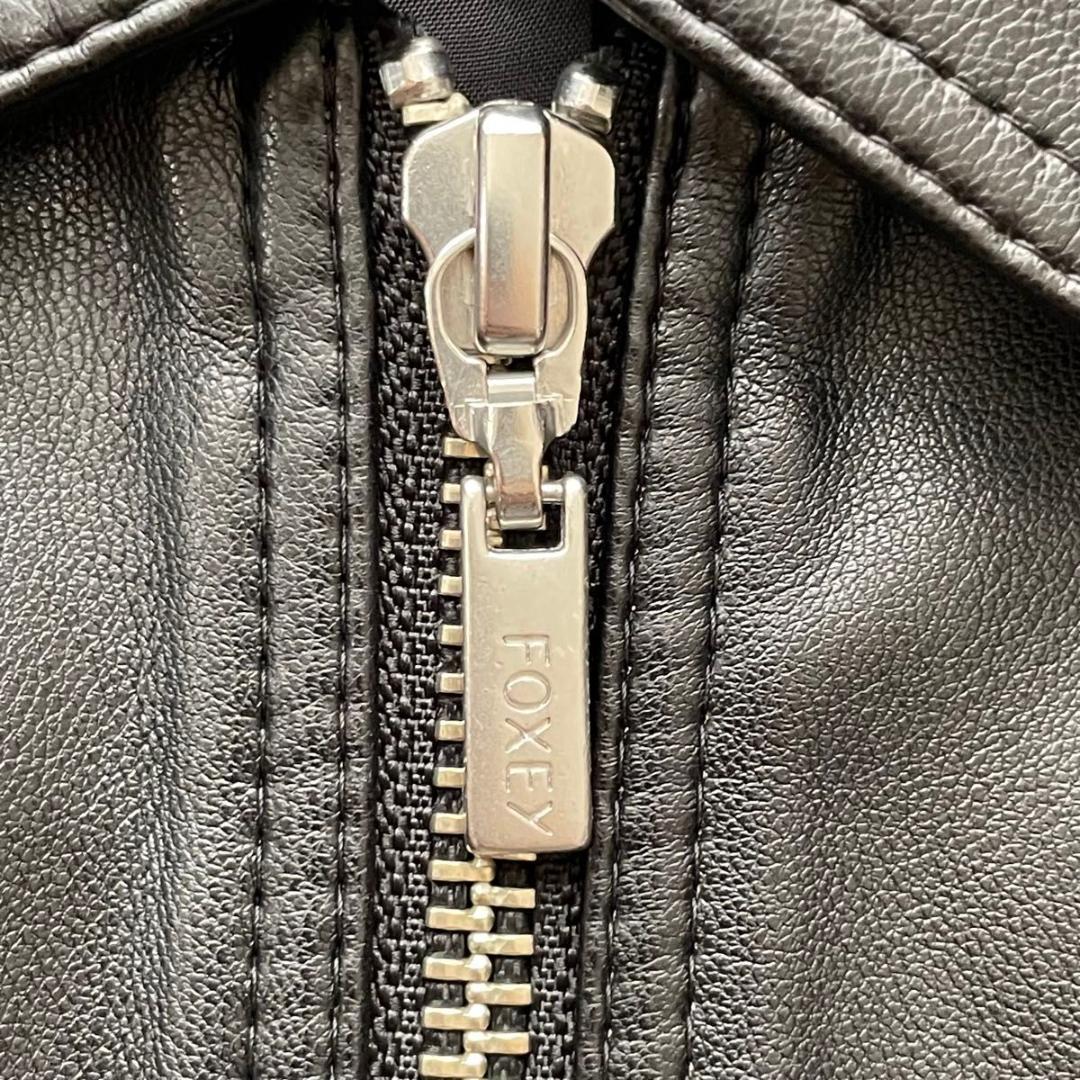 【新品】FOXEY NEW YORK ライダースジャケット シングル　38 M