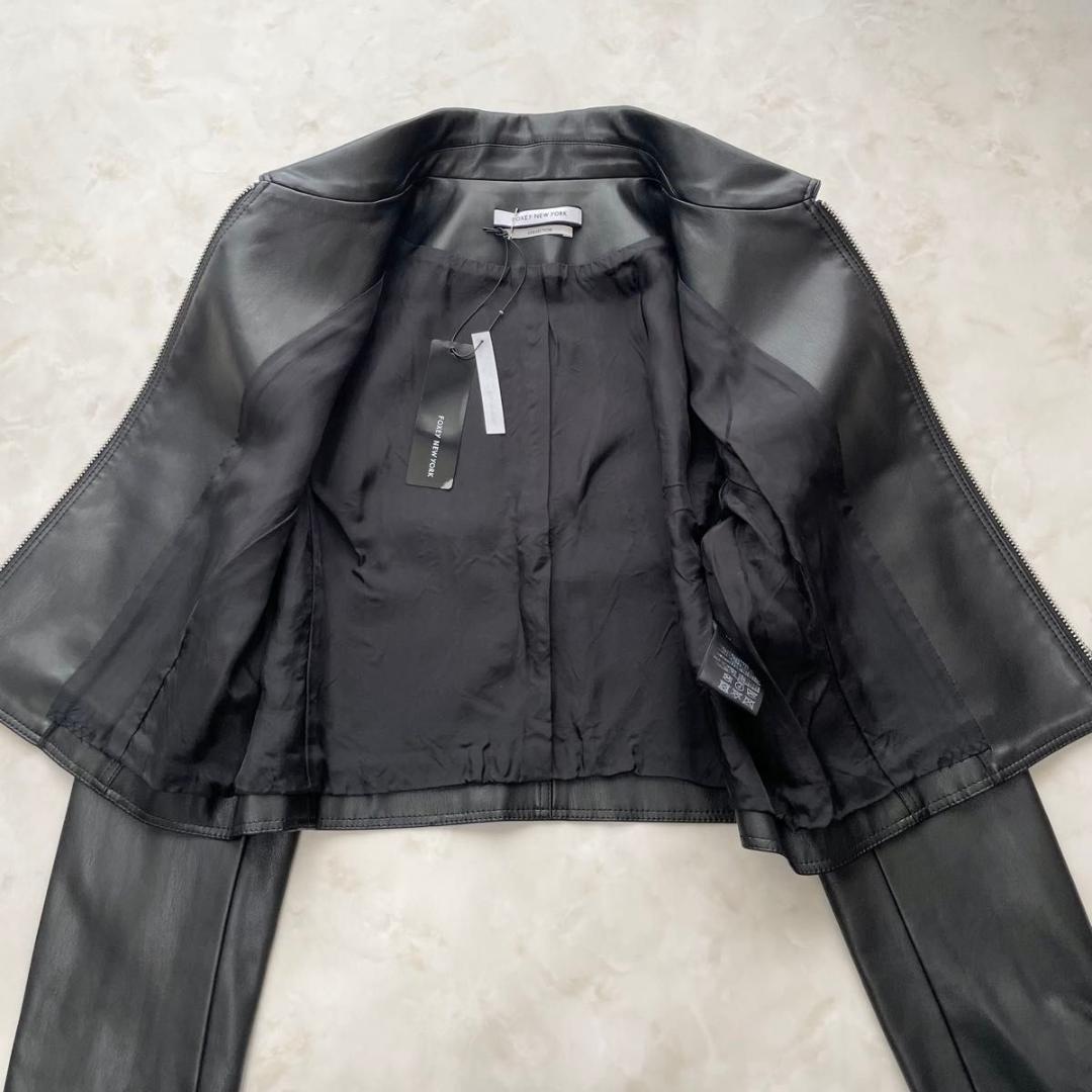 【新品】FOXEY NEW YORK ライダースジャケット シングル　38 M