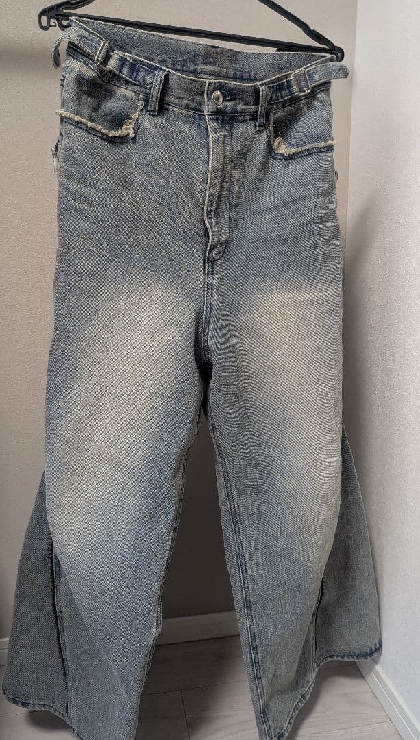 Mサイズ【GRANCY】ZipDesign Buggy DenimPants