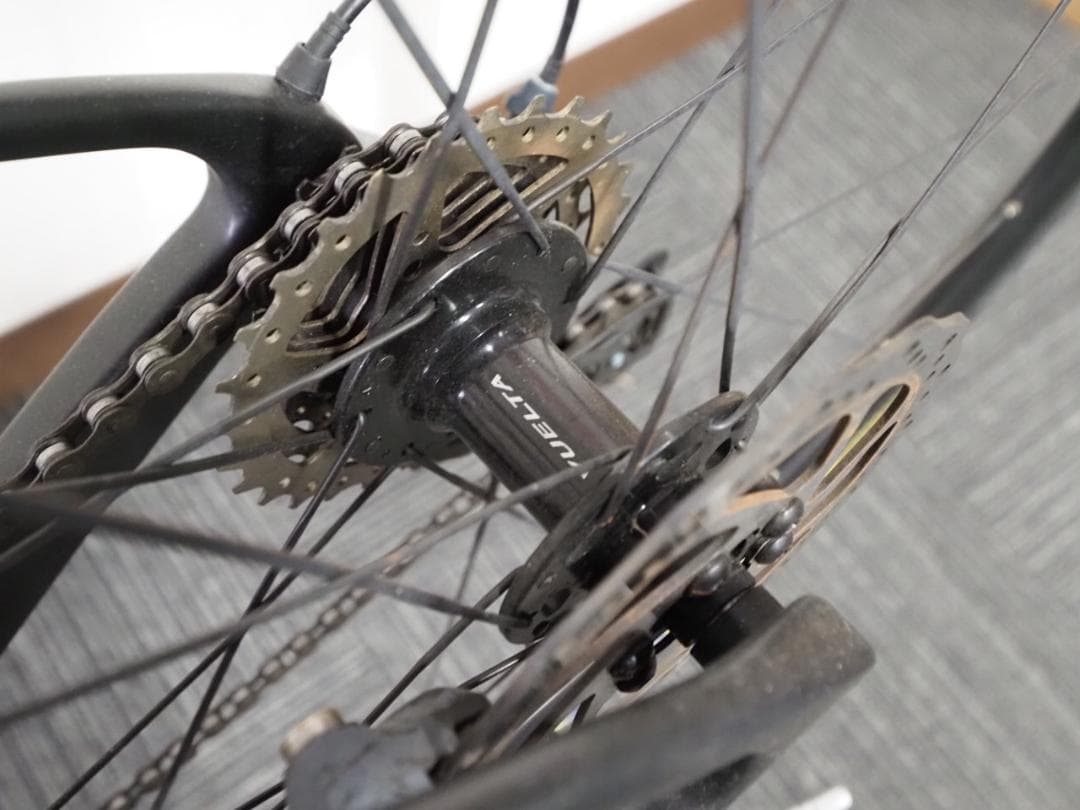 走行50キロ 毘沙 ５号 M カーボンフレーム ディスクブレーキ エアロスポーク