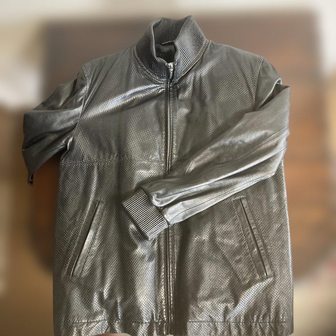 GAULTIER HOMM E 黒 羊革レザージャケット