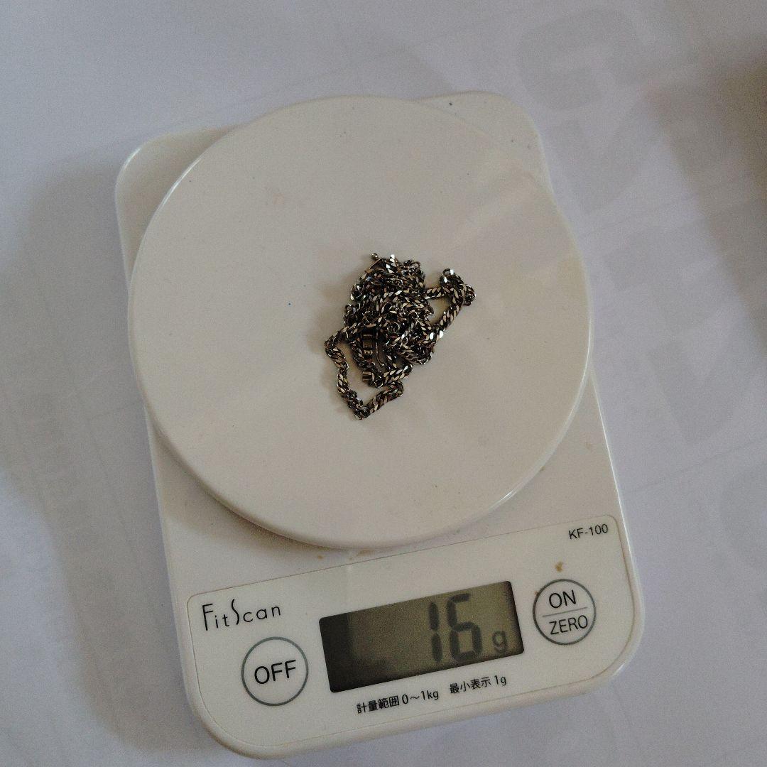 Pt850製喜平(W6面）ネックレス 重量約16g約50cm