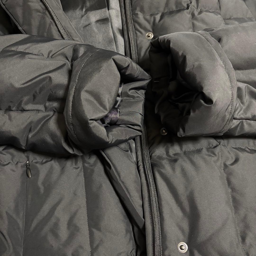 SANYO（サンヨー／三陽商会）　ダウンコート ロング ファー付 ブラック 38