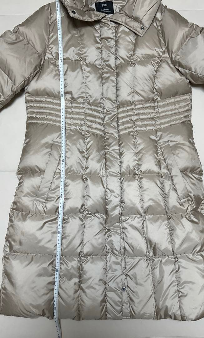 23区洗えるロングダウンコート　ベージュ　サイズ44