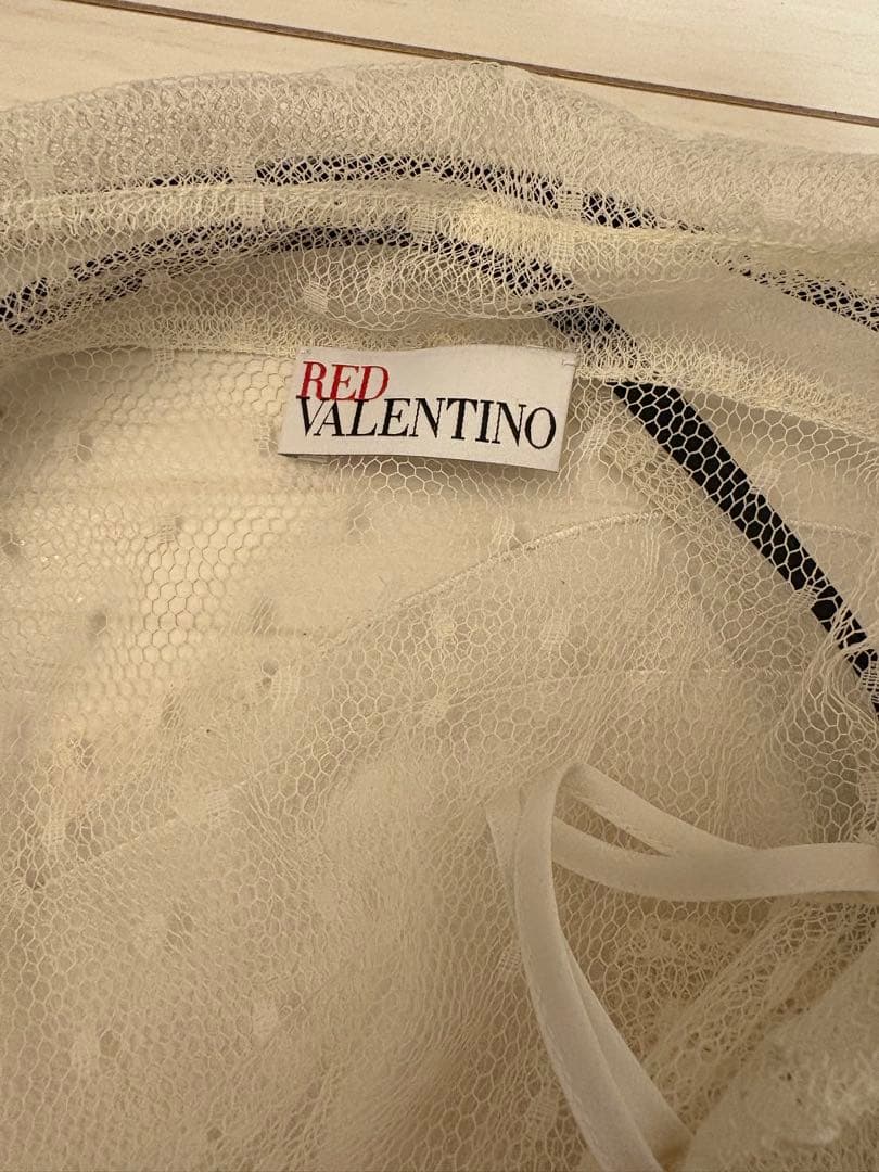 レッドヴァレンティノ　ボウタイブラウス　38 ホワイト