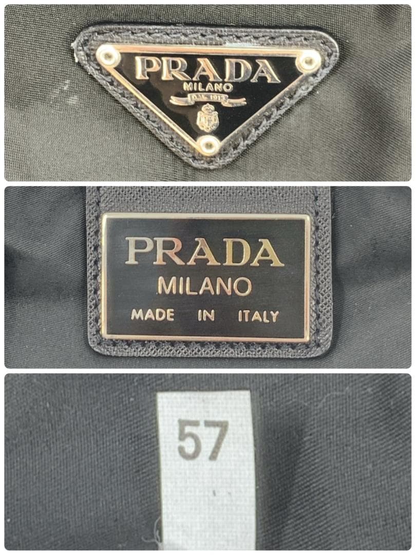 プラダ V20 ボストンバッグ ユニセックス 三角ロゴ 大容量 白タグ