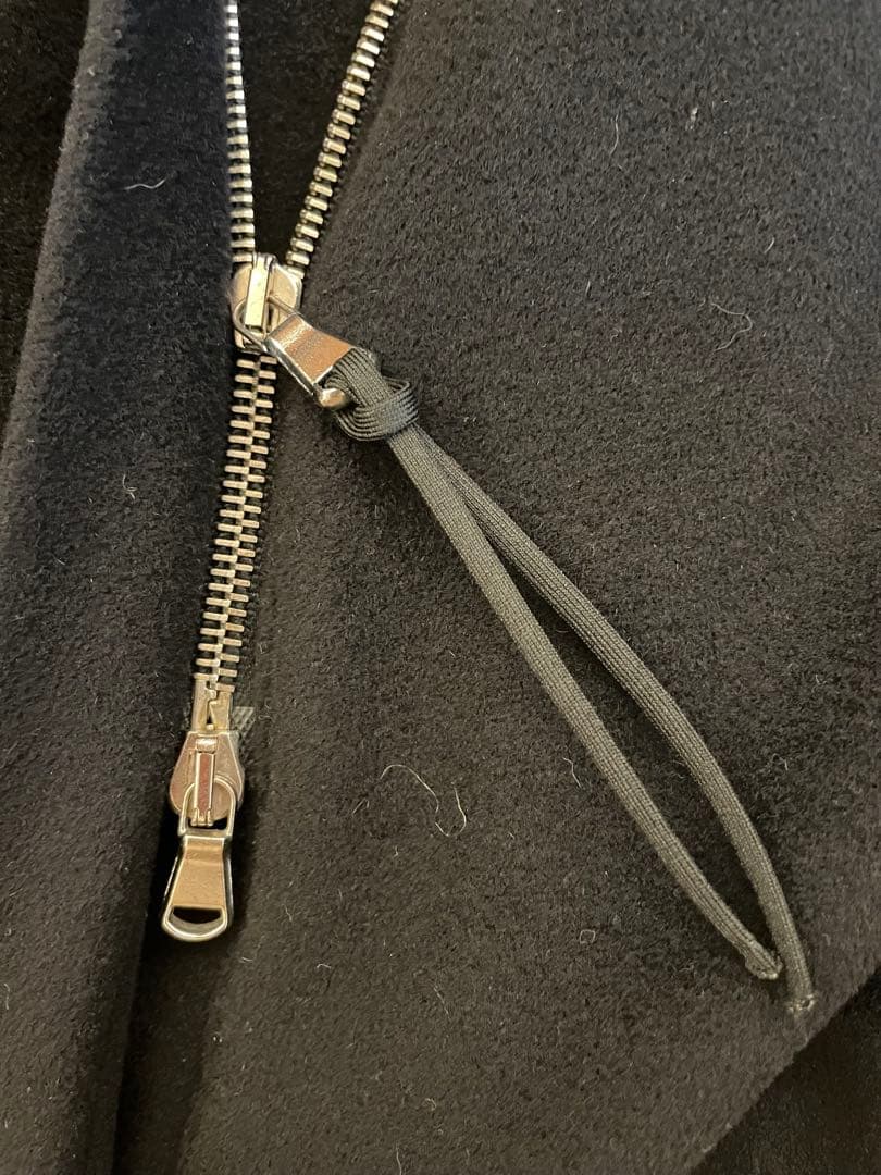 SPORTMAX フォックスファー付きブラックコート