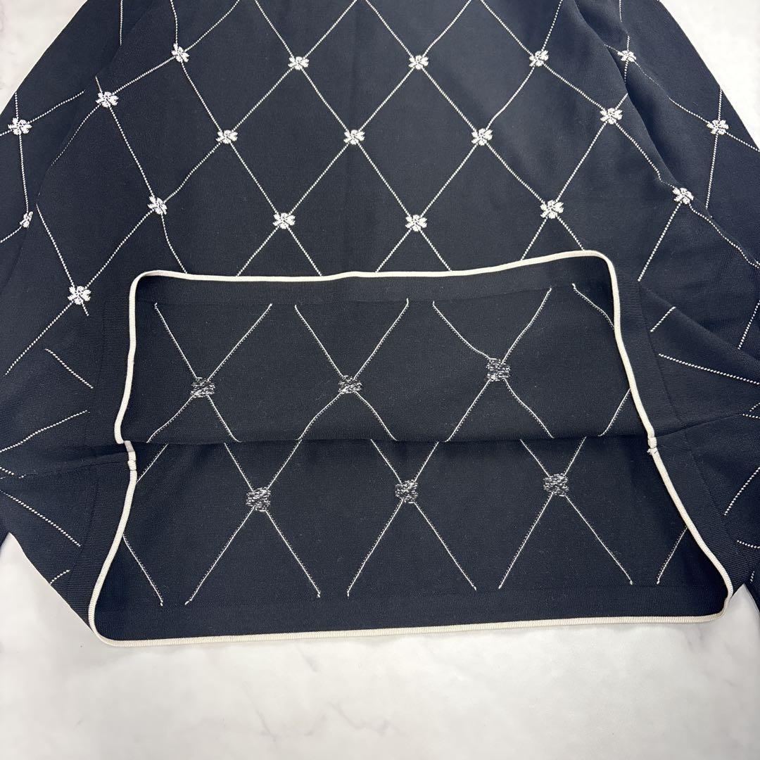 【現行 未使用級 3XL✨】レリアン ミニフラワーニットプルオーバー 黒