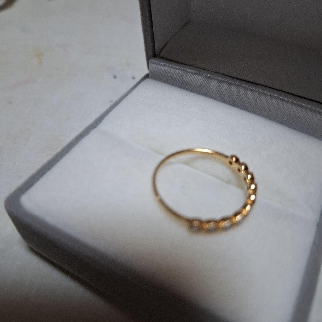 K18YGローズカットダイヤリング