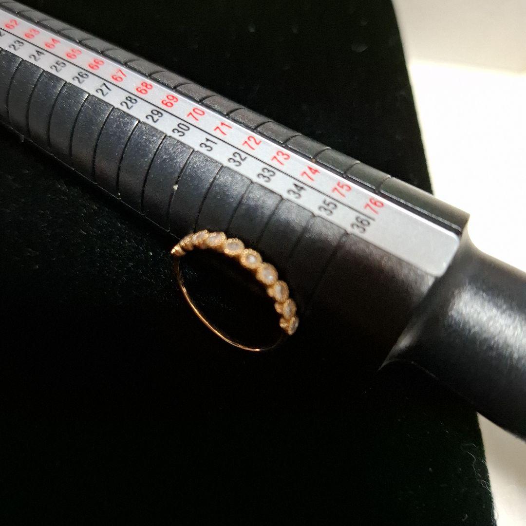 K18YGローズカットダイヤリング