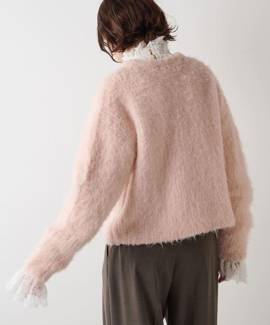 まりっぺ様Whim Gazette ミックスヤーンクルーネックニットプルオーバー