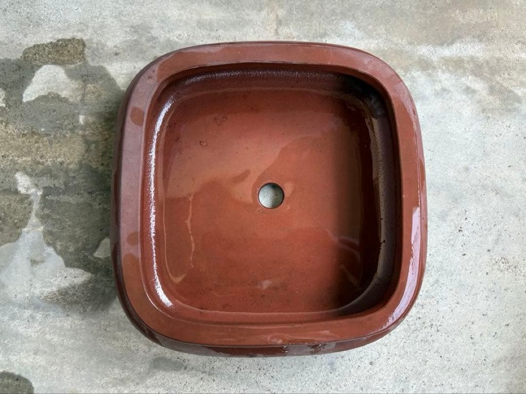 盆栽鉢2点セット！中国鉢　刻印入り　盆栽　中国宜興