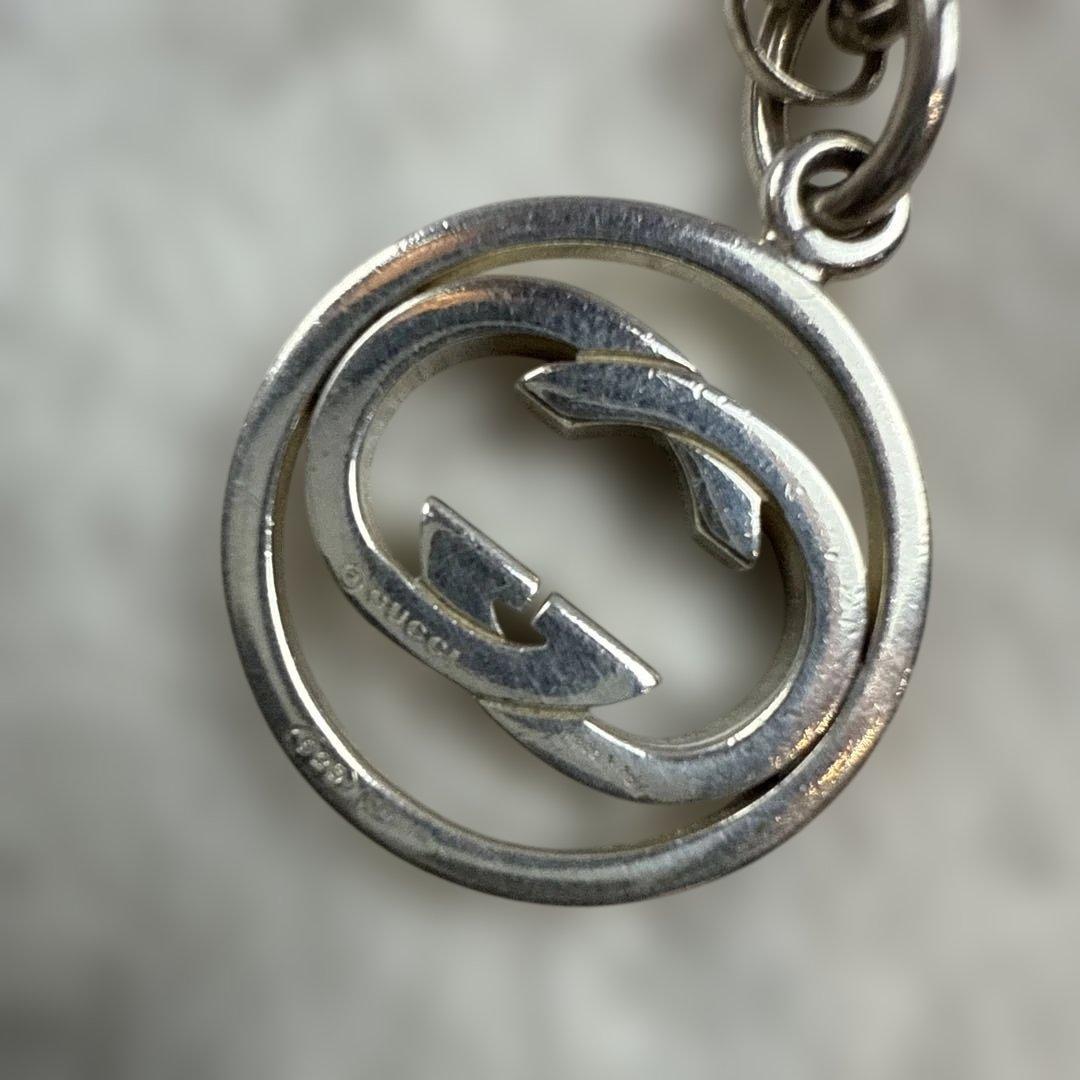 グッチGUCCI インターロッキングトップ　シルバー925ネックレス