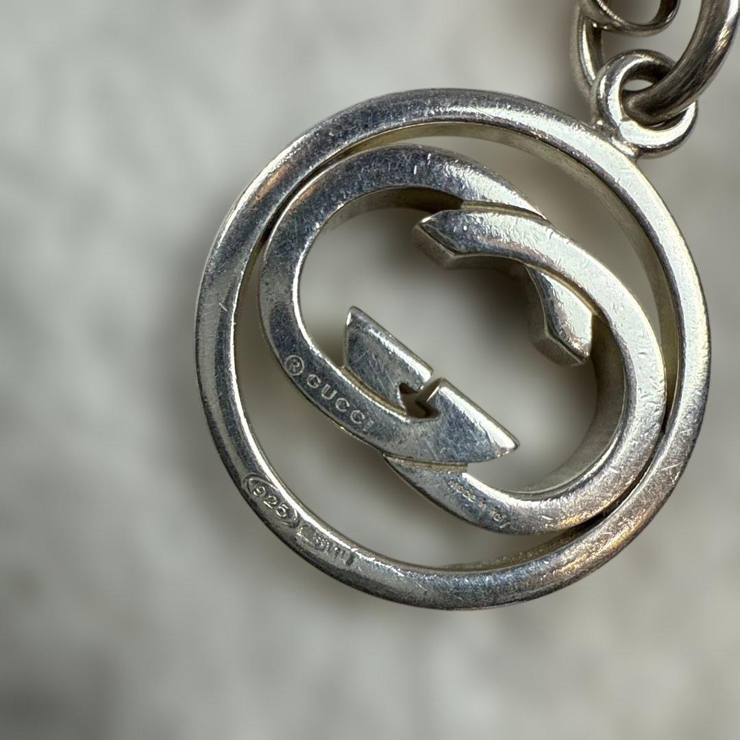 グッチGUCCI インターロッキングトップ　シルバー925ネックレス