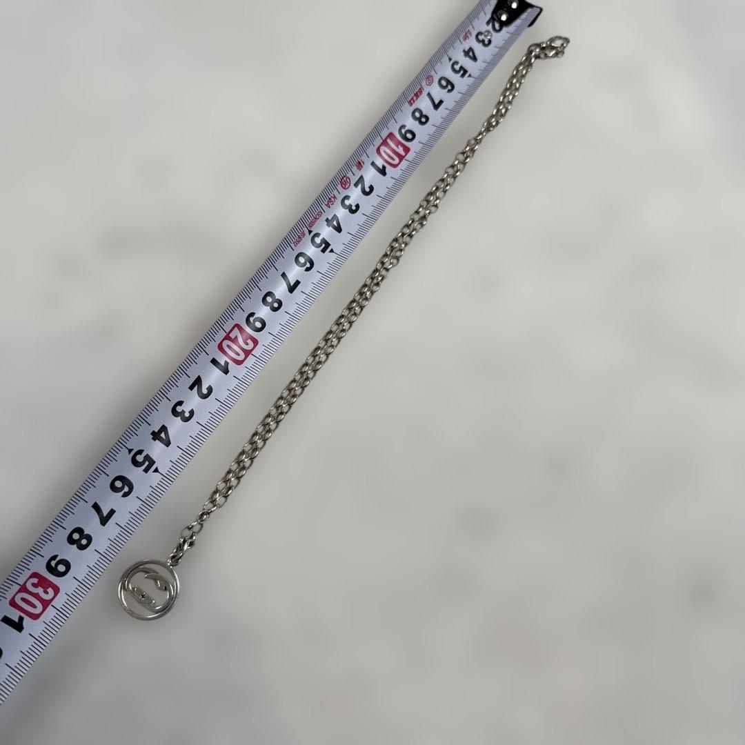 グッチGUCCI インターロッキングトップ　シルバー925ネックレス